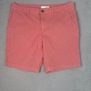 Hawker Rye Men's Chino Shorts Chambray Red Size 33 Cotton Stretch